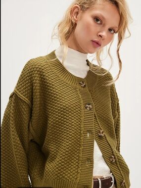 Free People Lila Knit Cardigan Sweater